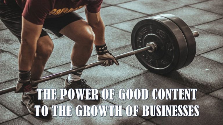 a weightlifter | The Power of Good Content to the Growth of Businesses